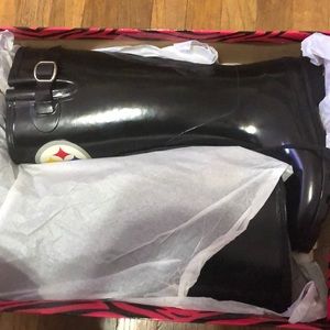 Steelers rain boots size 7 nfl